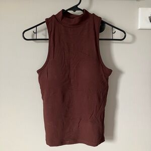Klassy Network sleeveless burnt umber top